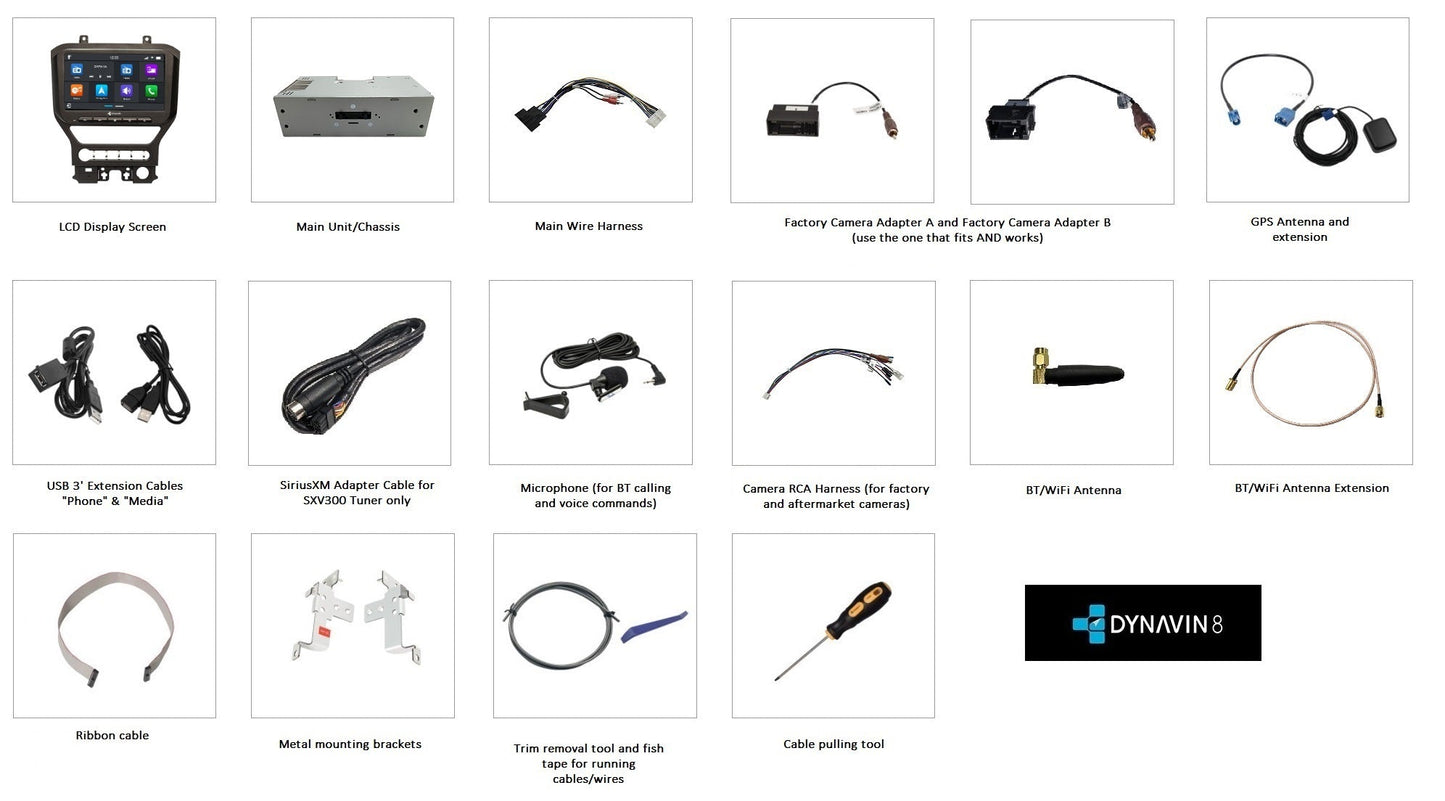 [OPEN BOX] Dynavin 8 D8-MST2015H Plus Radio Navigation System for Ford Mustang 2015-2023 PREMIUM MODEL CAR