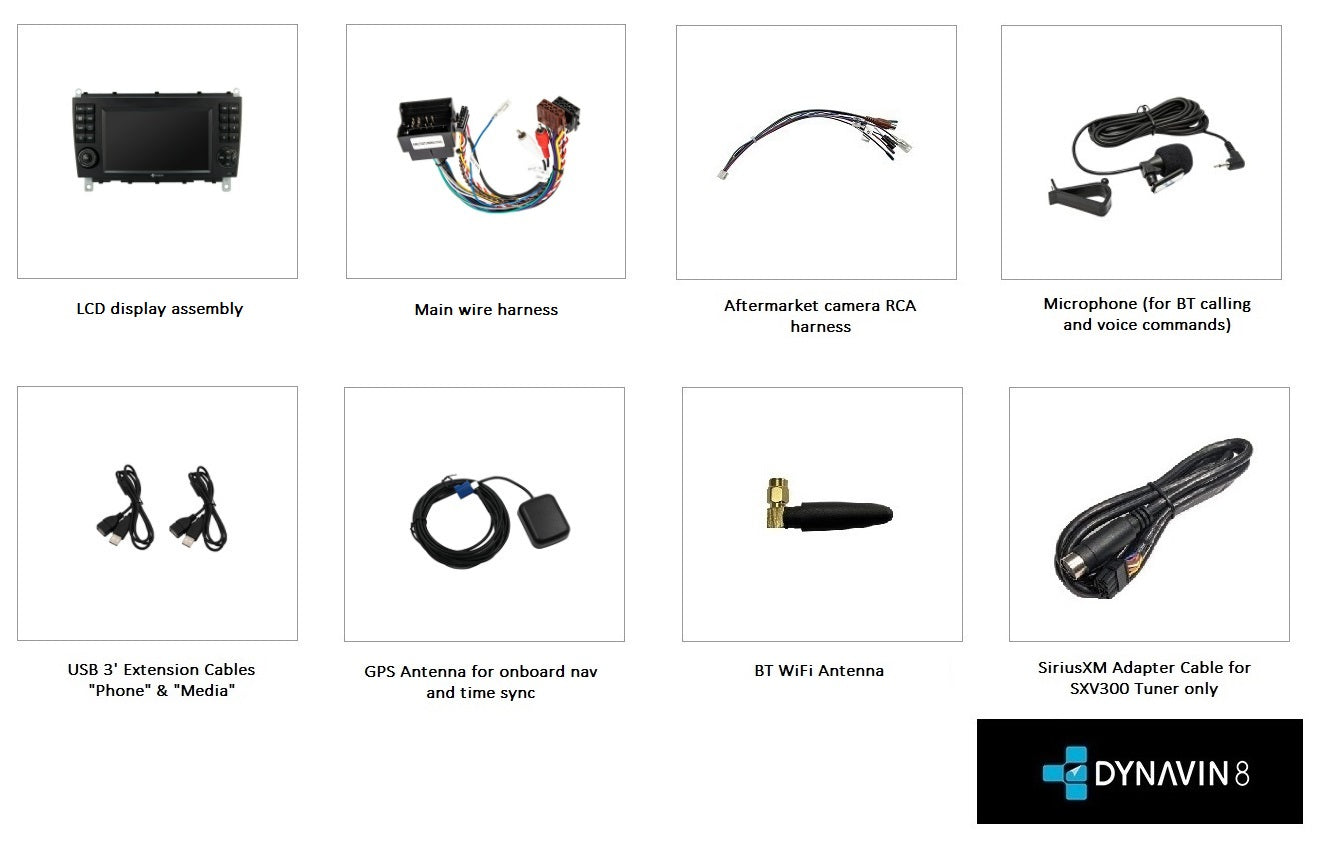 [OPEN BOX] Dynavin 8 D8-CLK Plus Radio Navigation System for Mercedes CLK 2005-2009 w/Standard Audio